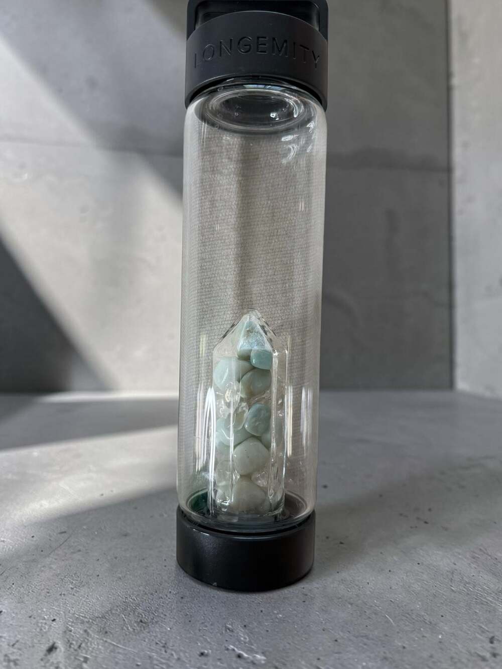 Longemity Gem-Water Bottle with Crystal Infusion Module